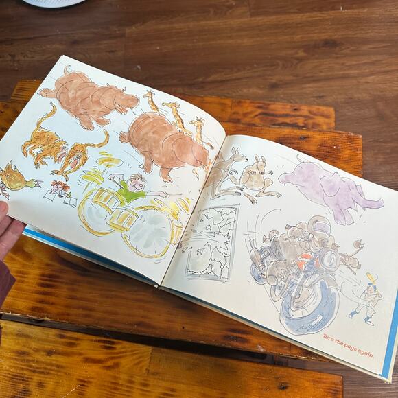 Vintage 1990 Quick! Turn The Page! Hardcover Book - Picture 6 of 7